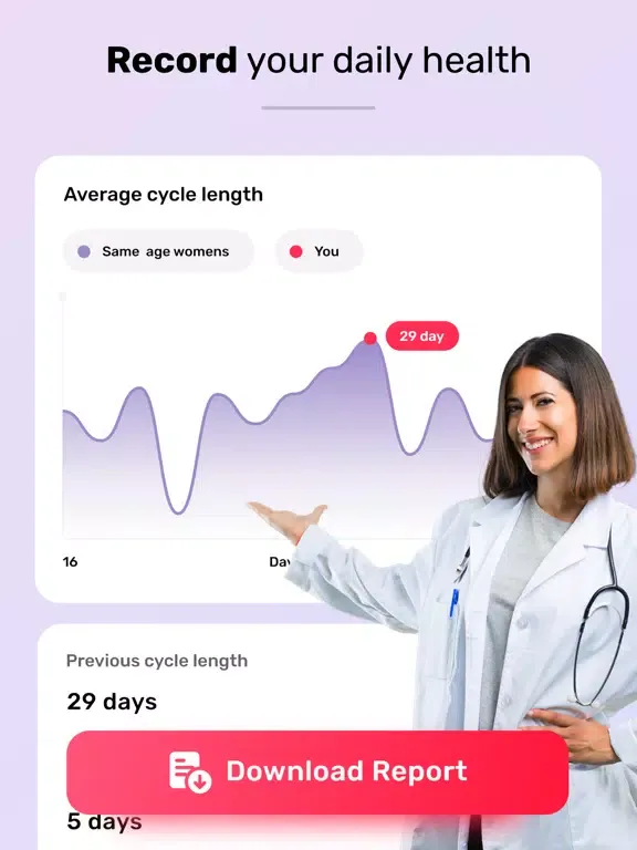Zrzuty ekranu Period Tracker -Ovulation Clue iPad 