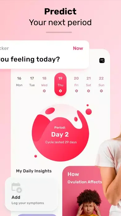 Zrzuty ekranu Period Tracker -Ovulation Clue