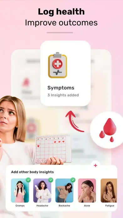 Zrzuty ekranu Period Tracker -Ovulation Clue