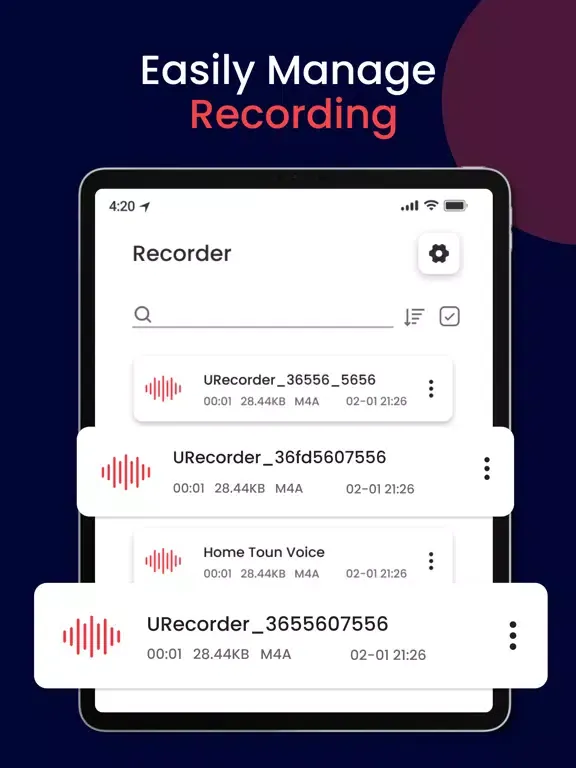 تصاویر Microphone Recording iPad 