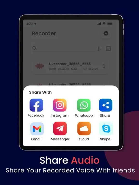 تصاویر Microphone Recording iPad 