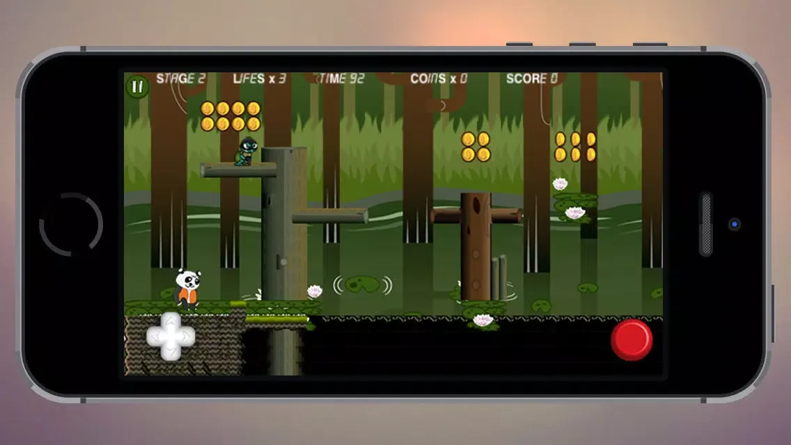 Captures d'écran de Panda Adventures - Run across the forrest - Free Kid Game
