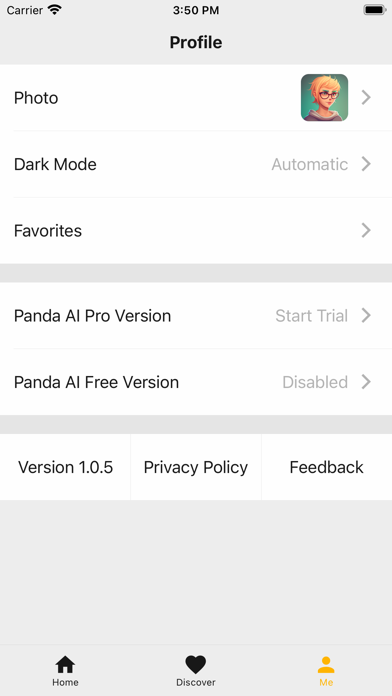 Zrzuty ekranu Panda AI - Your AI Assistant