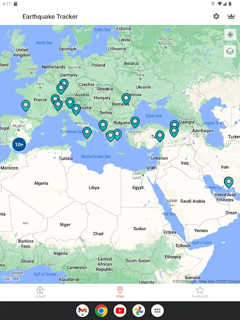 Скриншоты Earthquake Tracker