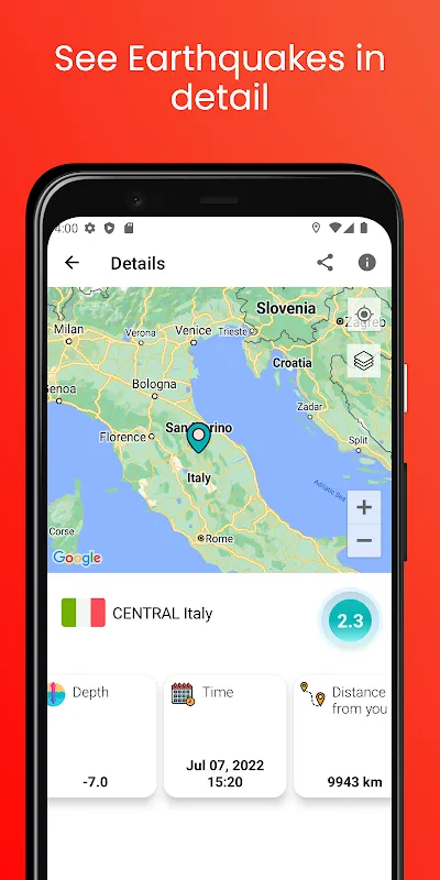 Скриншоты Earthquake Tracker