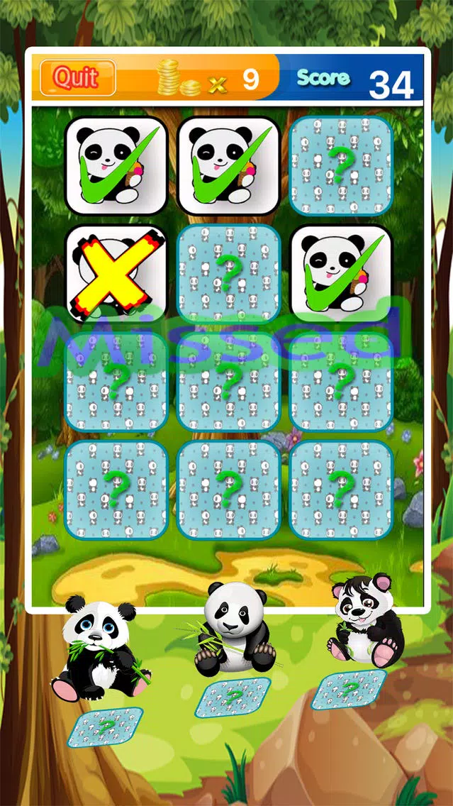 Panda Matching Cards - Zoo Match Game Screenshots