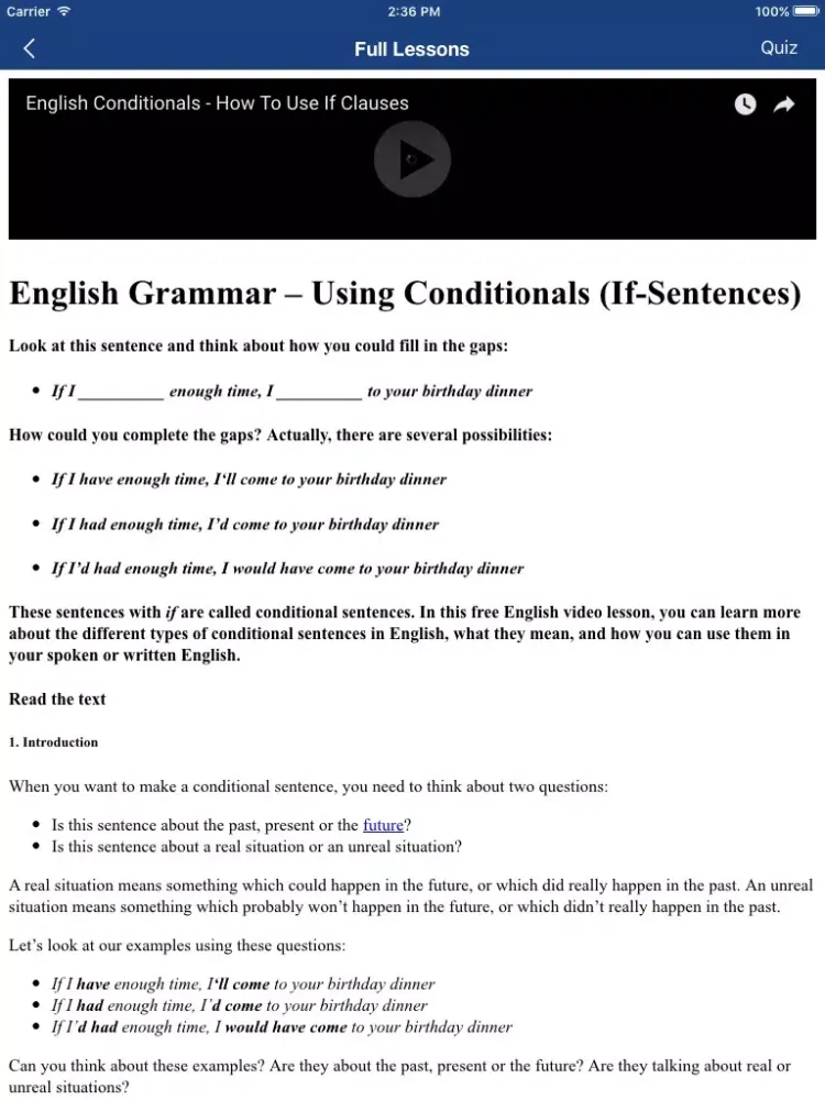 Online English Lessons Free iPad  سکرین شاٹس