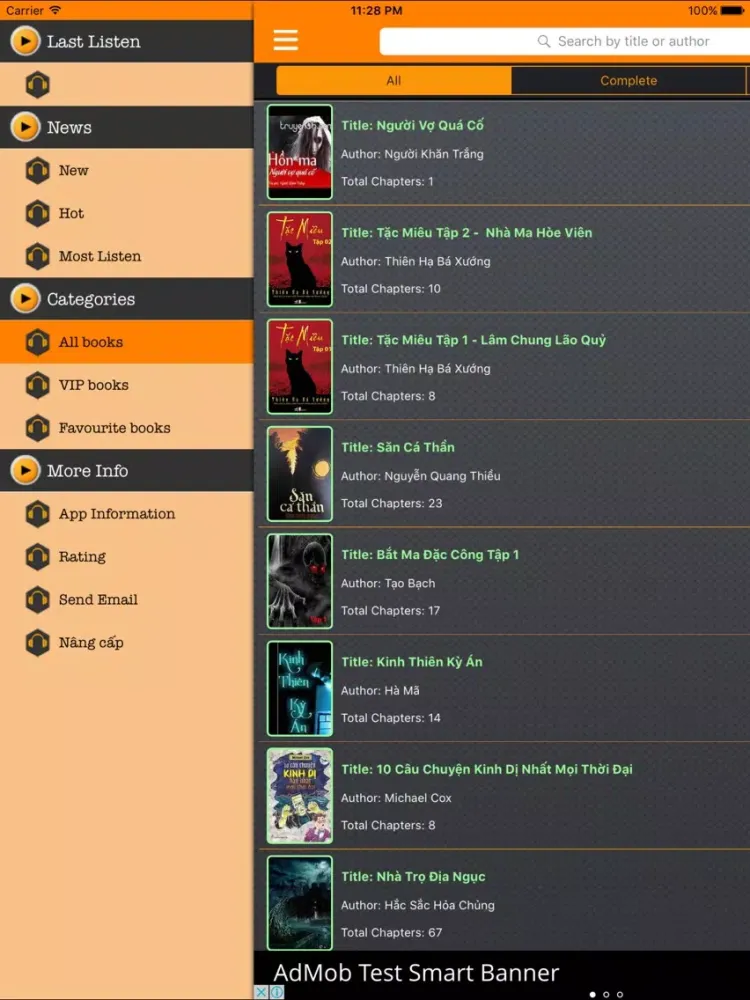 ภาพหน้าจอของ Truyện Ma Kinh Dị Audio iPad 