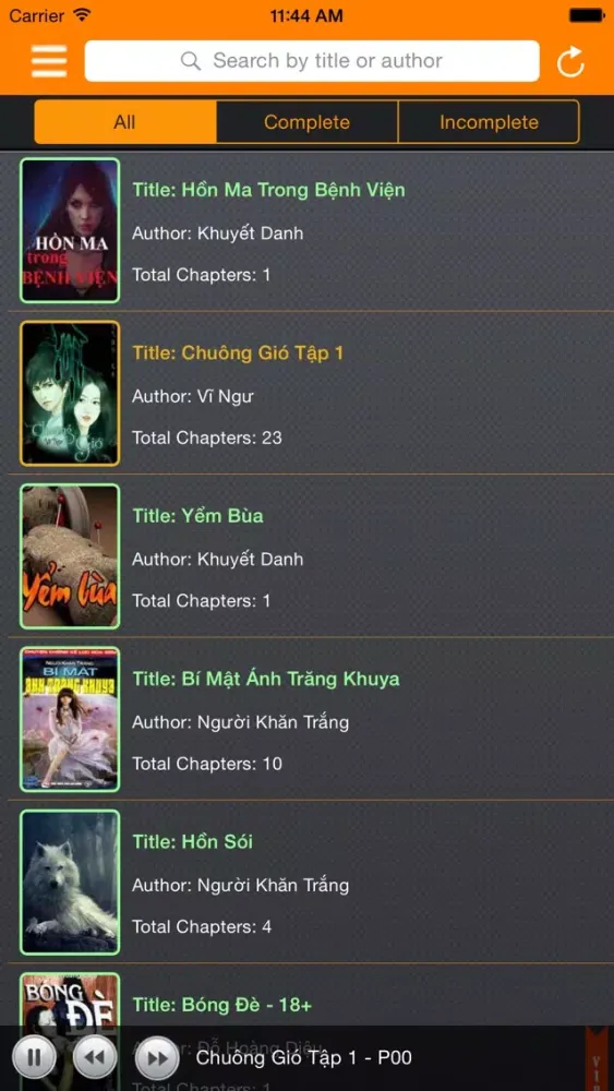 ภาพหน้าจอของ Truyện Ma Kinh Dị Audio