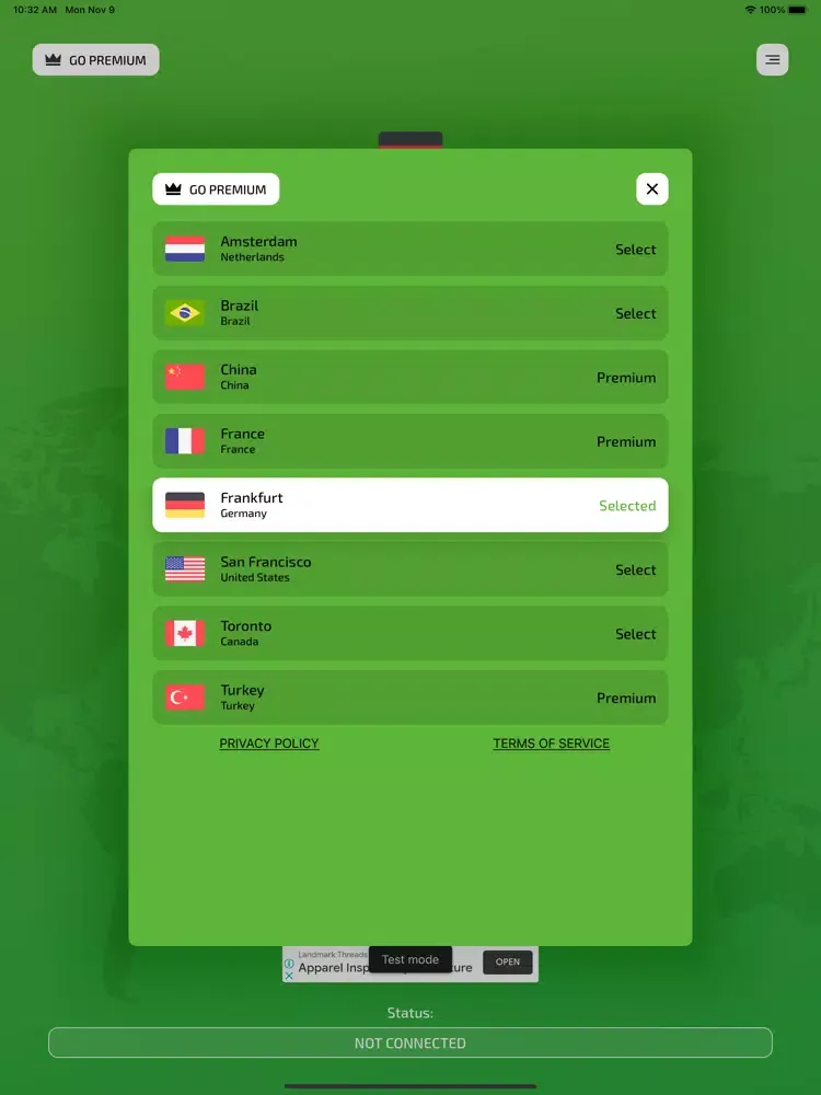 Ảnh chụp màn hình của Vpn Pubg Mobile iPad 