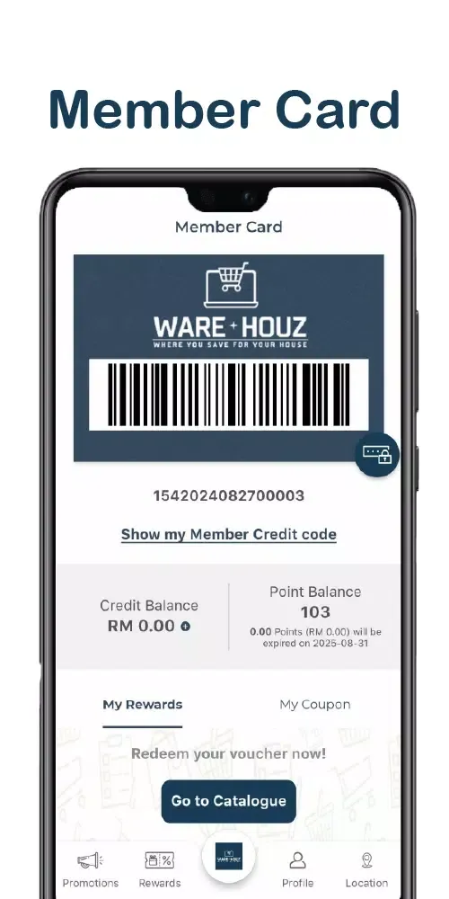 ภาพหน้าจอของ Warehouz Membership