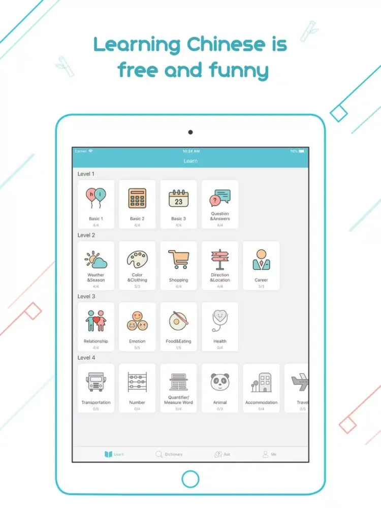 Pandarow-Learn Chinese Easily iPad  Screenshots