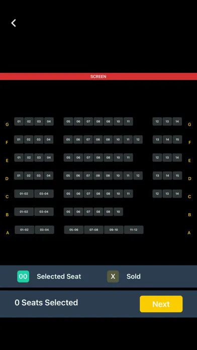 Capturas de tela do Blockbuster Cineplexes