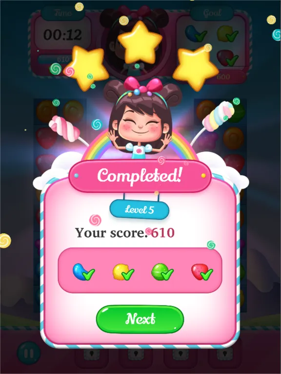 Capturas de pantalla de Happy Candy Match Pop iPad 