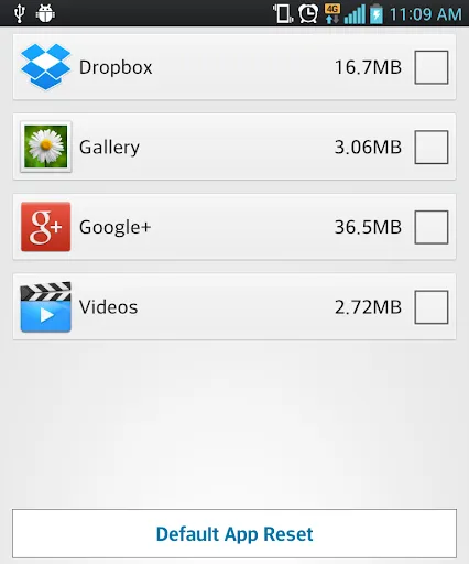 Launch By Default App Reset Screenshots