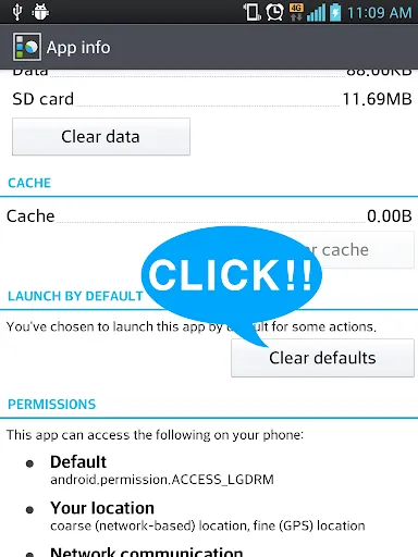Launch By Default App Reset Screenshots