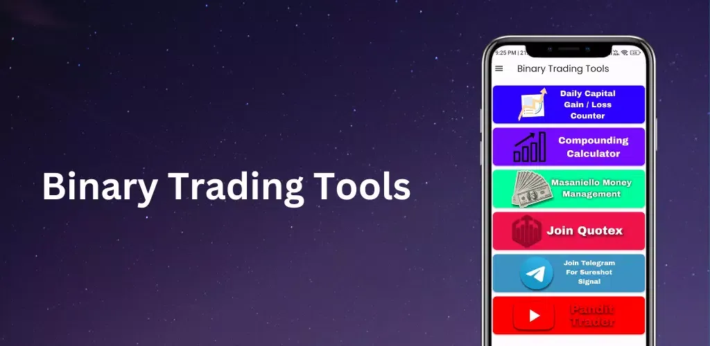 Ảnh chụp màn hình của Binary Trading Tools