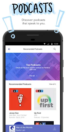 Screenshot di Pandora - Music & Podcasts