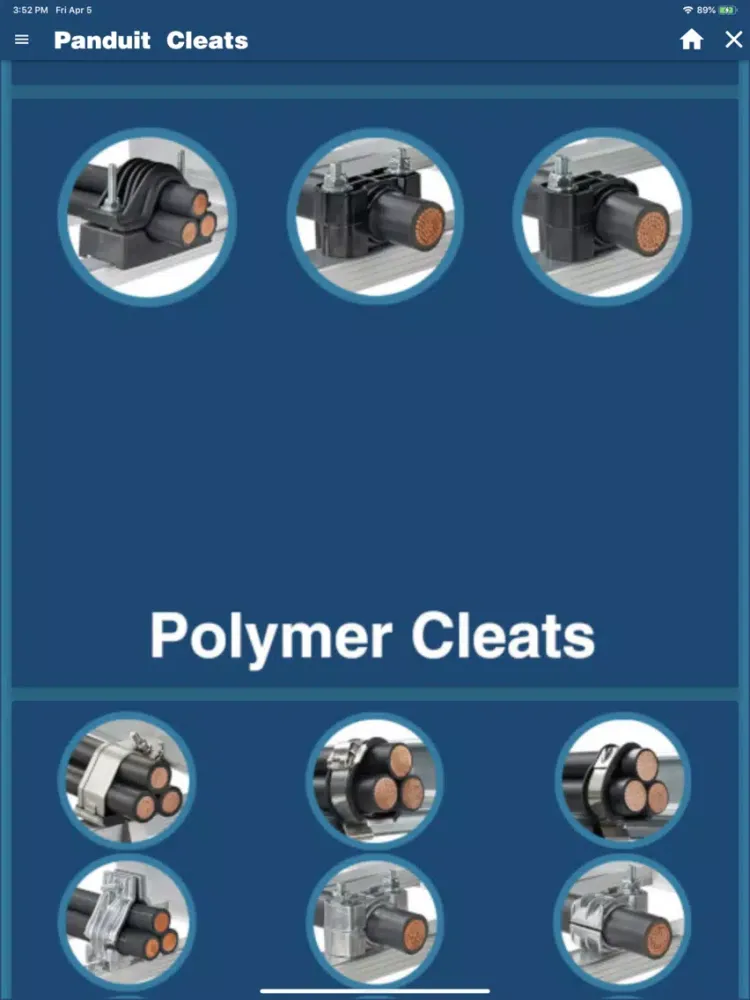 Panduit Cleat kAlculator iPad  Screenshots