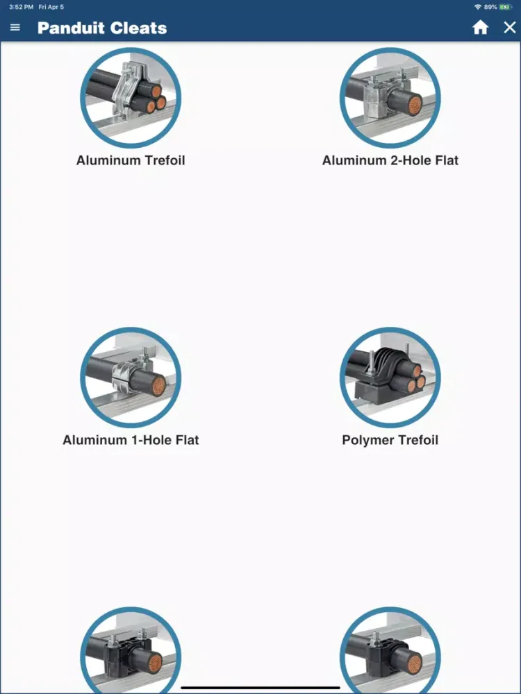 Panduit Cleat kAlculator iPad  Screenshots