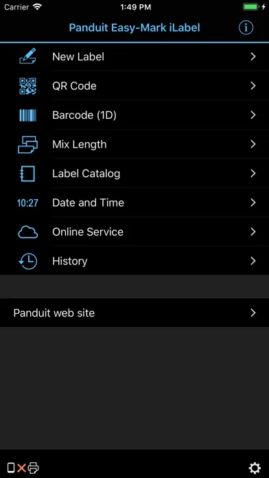 Panduit Easy-Mark iLabel Screenshots