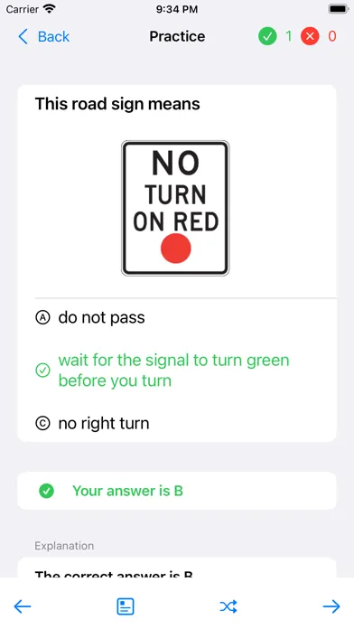 Tangkapan layar Wisconsin Driver Test -DMVCool