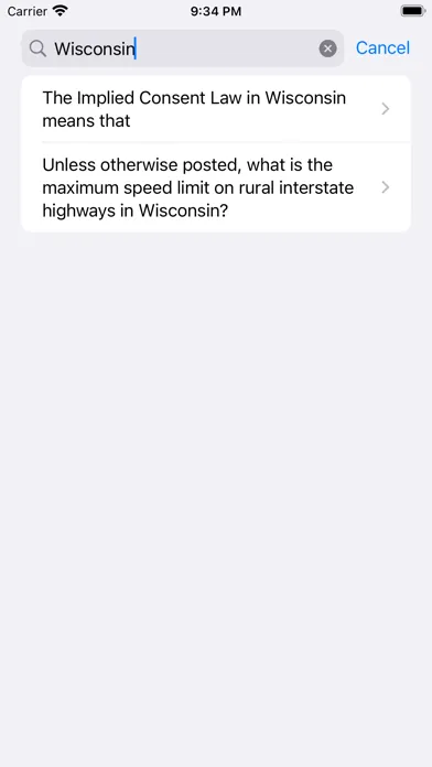 Tangkapan layar Wisconsin Driver Test -DMVCool
