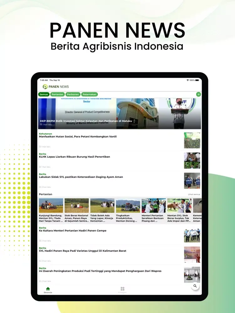Panen News - Berita Agribisnis iPad  স্ক্রিনশট