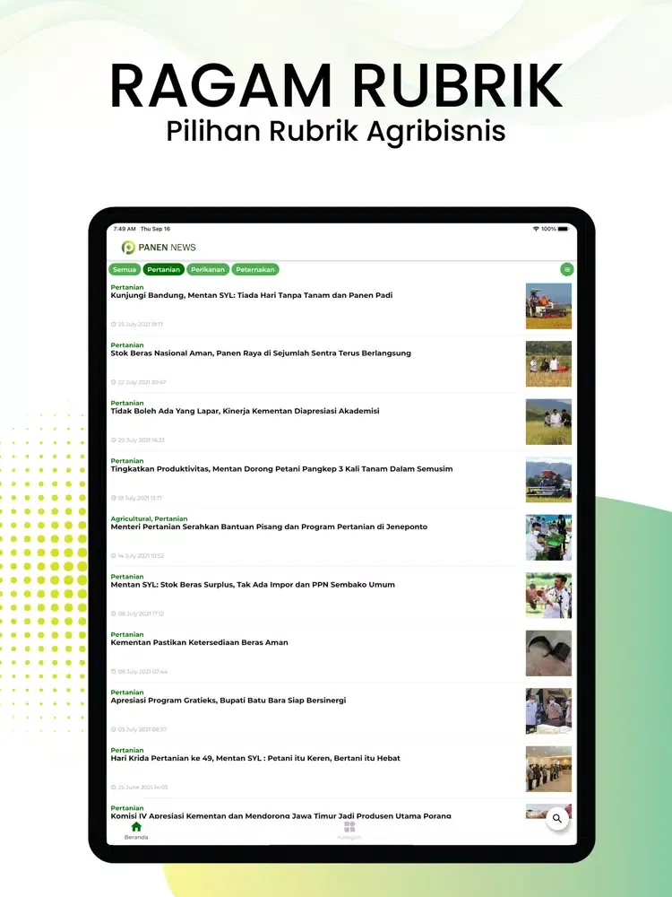 Panen News - Berita Agribisnis iPad  স্ক্রিনশট