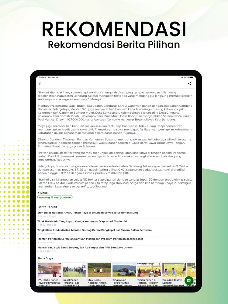 Panen News - Berita Agribisnis iPad  স্ক্রিনশট
