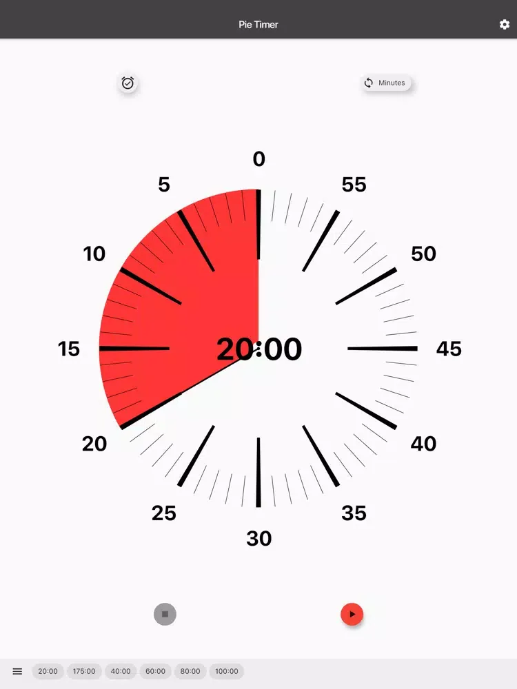 ภาพหน้าจอของ Pie Timer iPad 