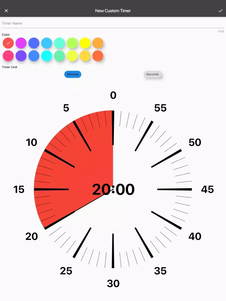 ภาพหน้าจอของ Pie Timer iPad 