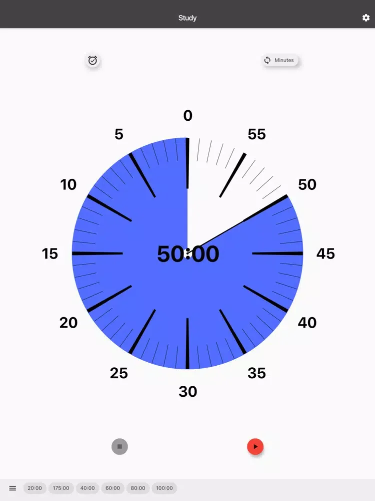 ภาพหน้าจอของ Pie Timer iPad 