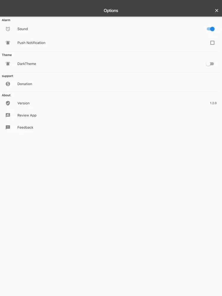 ภาพหน้าจอของ Pie Timer iPad 