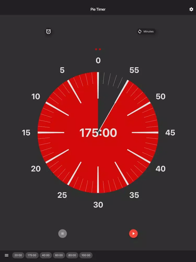 ภาพหน้าจอของ Pie Timer iPad 