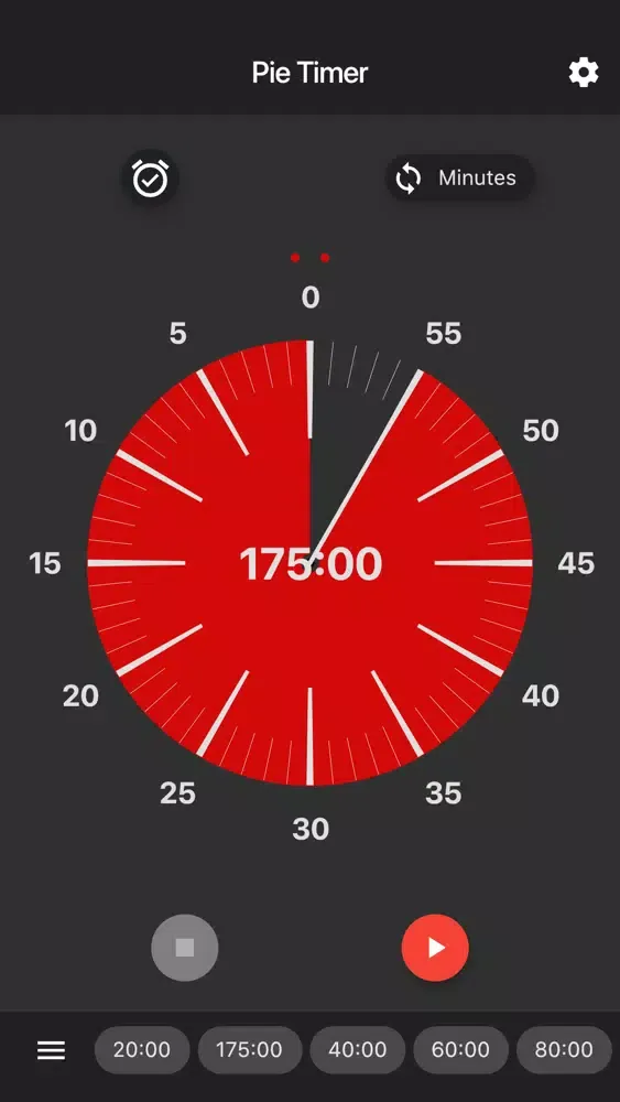 ภาพหน้าจอของ Pie Timer