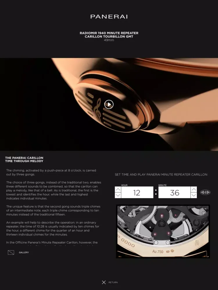 Panerai Minute Repeater iPad  Screenshots