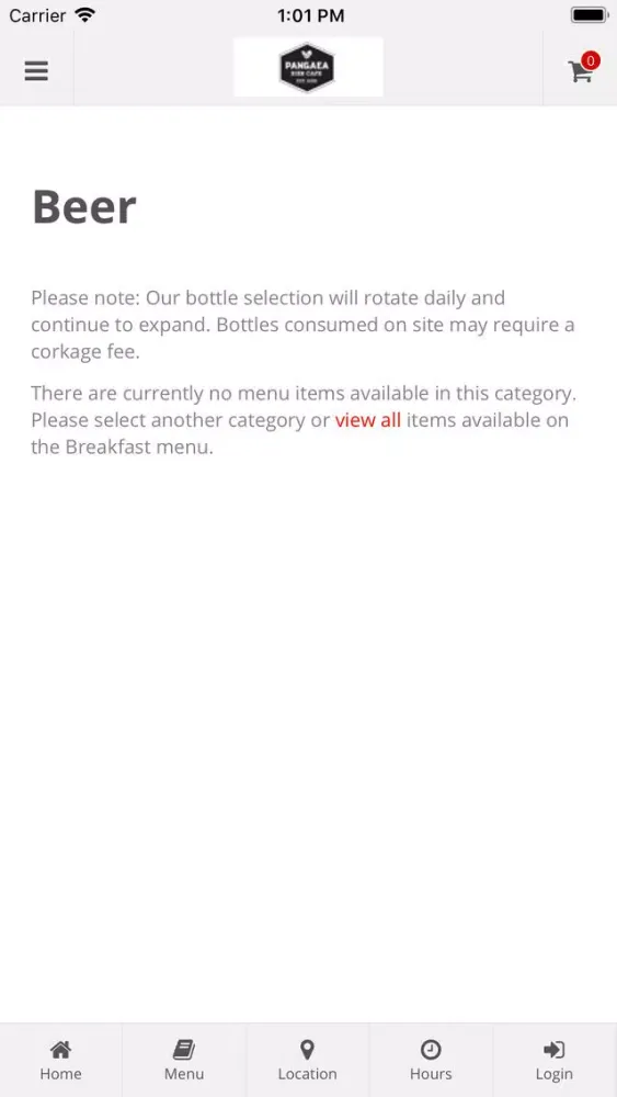 Pangaea Bier Cafe Orders স্ক্রিনশট