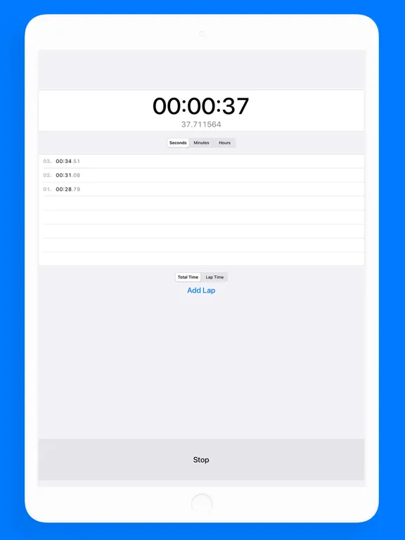 Scientific Stopwatch - Modern iPad 应用截图