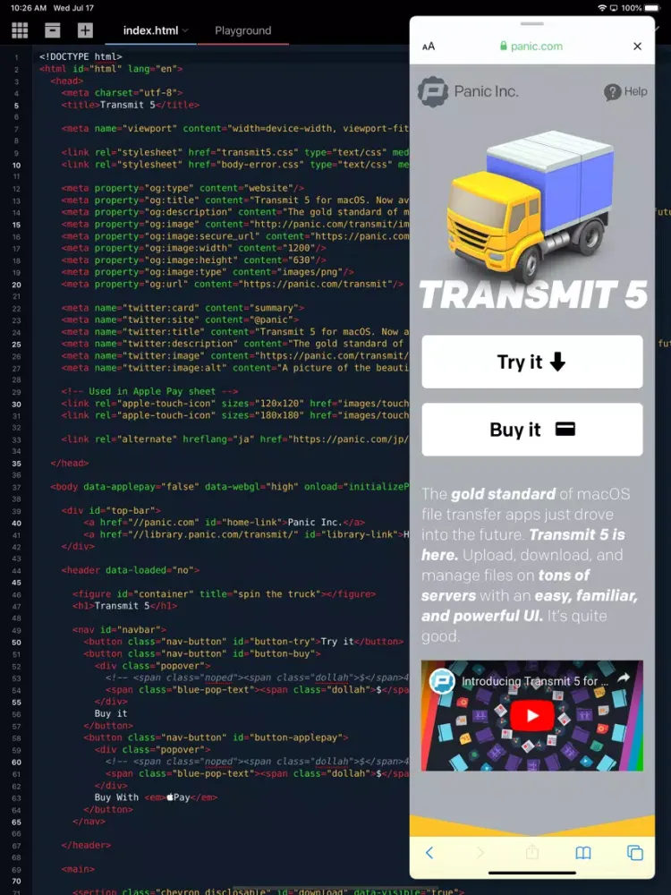 Code Editor by Panic iPad 應用截圖