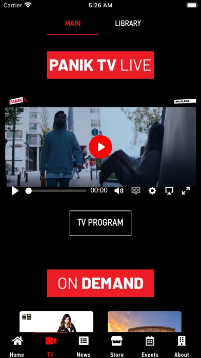 Tangkapan skrin Panik Music App