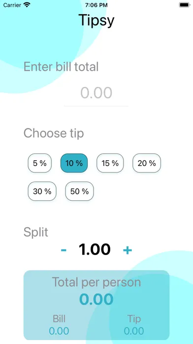 Zrzuty ekranu Tipsy - A Tip Calculator