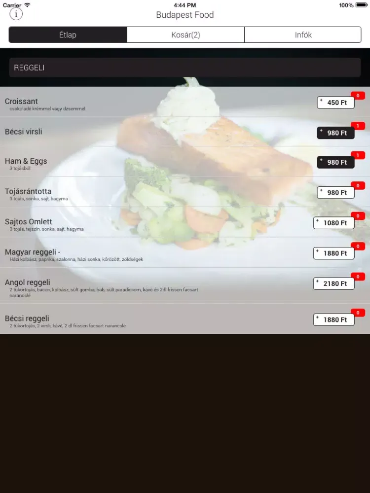 Budapest Food iPad  سکرین شاٹس