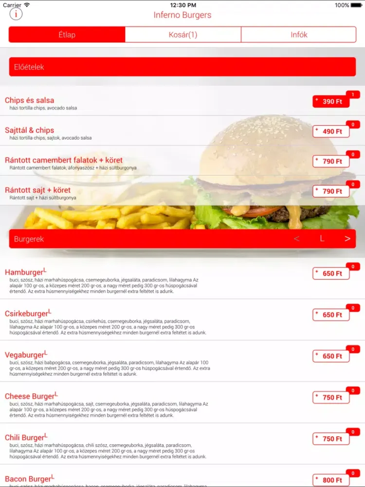 Captures d'écran de Inferno Burgers iPad 