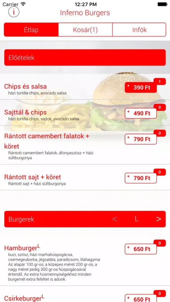 Captures d'écran de Inferno Burgers