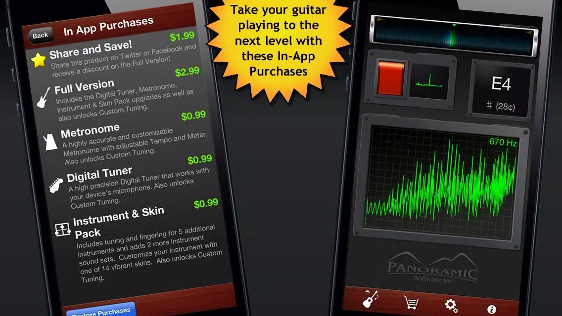Zrzuty ekranu Guitar Suite Free - Metronome, Tuner, and Chords Library for Guitar, Bass, Ukulele