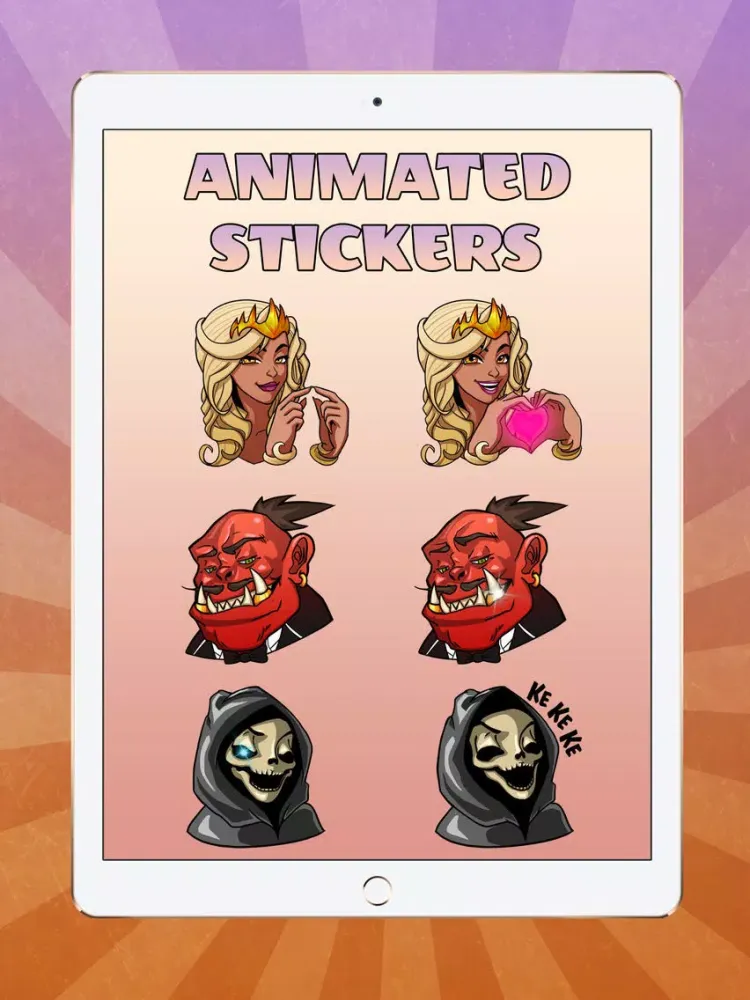 Mighty Party: Heroes Stickers iPad 應用截圖