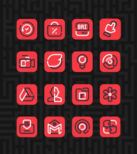 Tangkapan skrin Linios Red - Icon Pack