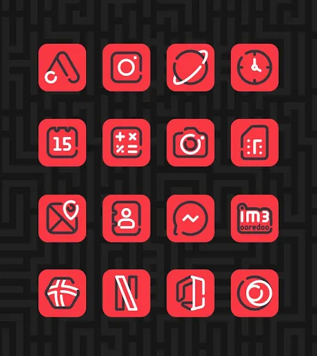 Tangkapan skrin Linios Red - Icon Pack