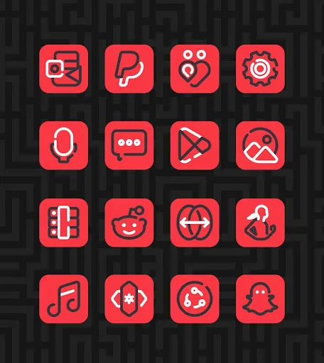 Tangkapan skrin Linios Red - Icon Pack